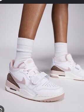 Air Jordan Legacy 312 Low Neutral Tone Pink and White Athletic Sneakers(7)